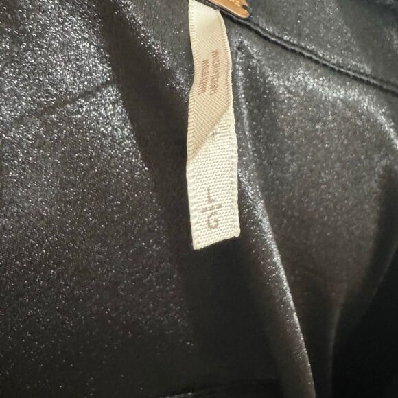 FREE PEOPLE| shooting for the moon satin shirt | Large | black button down - Picture 12 of 15